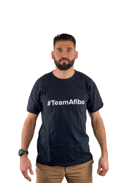 Schwarzes #TeamAfibo T-Shirt